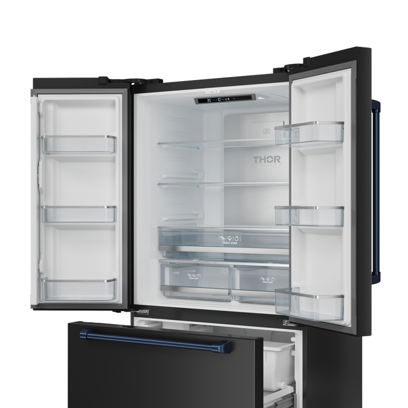 THOR Kitchen - 36-inch Gordon Ramsay Series 20.3 cu ft French Door Counter Depth Refrigerator with Ice Maker in Black/Navy Blue - RF3621CTD00-BLU - IMG4