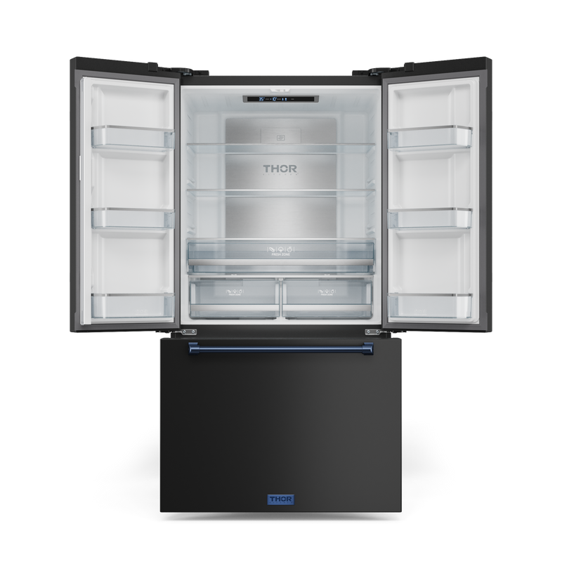 THOR Kitchen - 36-inch Gordon Ramsay Series 20.3 cu ft French Door Counter Depth Refrigerator with Ice Maker in Black/Navy Blue - RF3621CTD00-BLU - IMG2