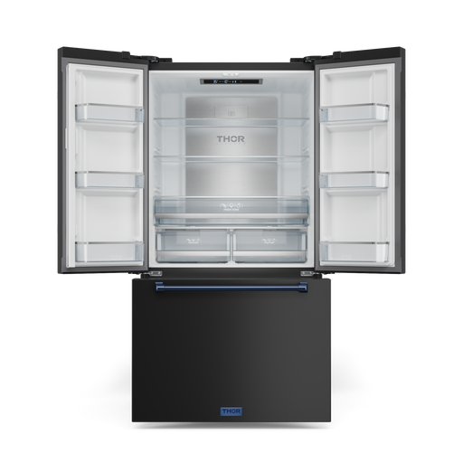 THOR Kitchen - 36-inch Gordon Ramsay Series 20.3 cu ft French Door Counter Depth Refrigerator with Ice Maker in Black/Navy Blue - RF3621CTD00-BLU - IMG2