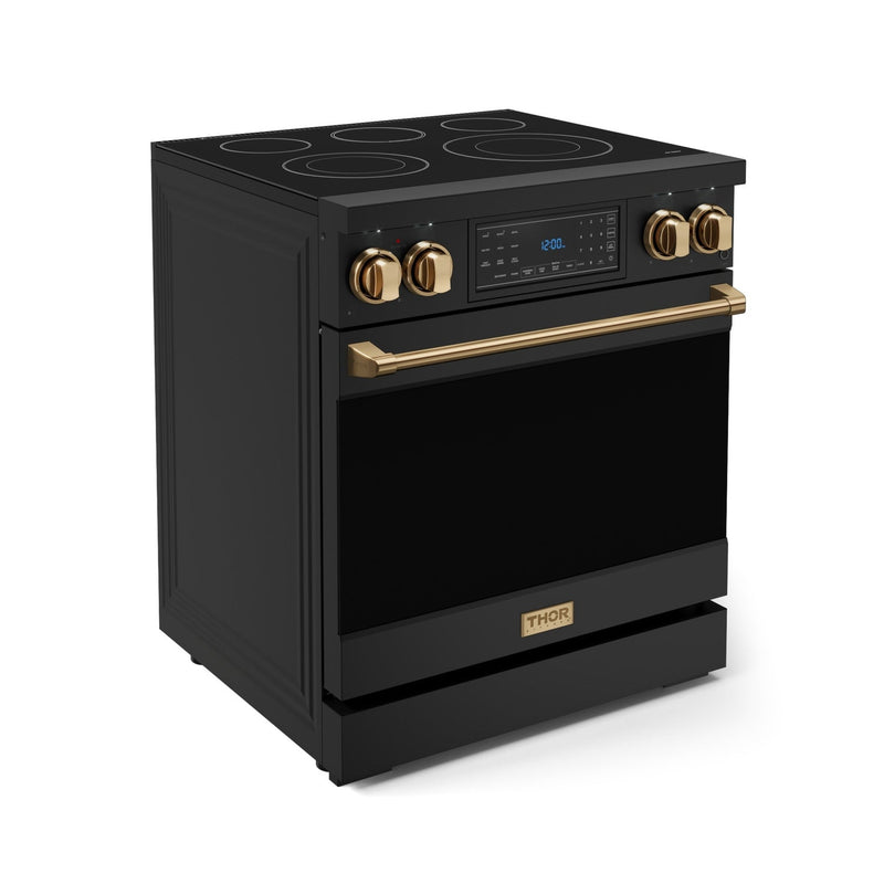 THOR Kitchen - 30-inch Gordon Ramsay Series Professional Electric Range with Tilt Panel Touch Control in Black/Bronze - RSE30B-BRZ - IMG4