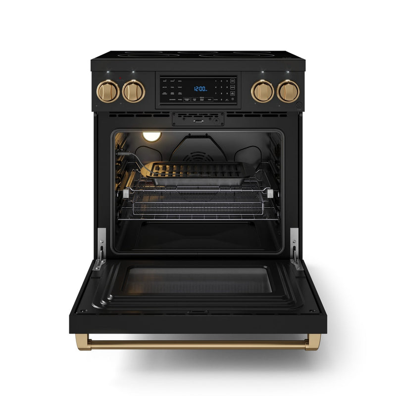 THOR Kitchen - 30-inch Gordon Ramsay Series Professional Electric Range with Tilt Panel Touch Control in Black/Bronze - RSE30B-BRZ - IMG2