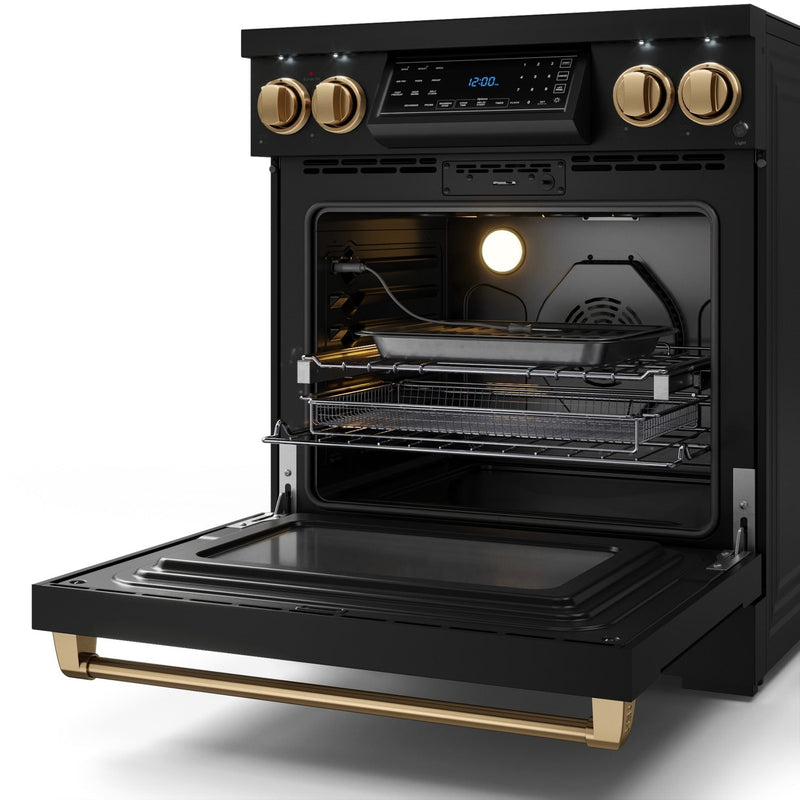 THOR Kitchen - 30-inch Gordon Ramsay Series Professional Electric Range with Tilt Panel Touch Control in Black/Bronze - RSE30B-BRZ - IMG5
