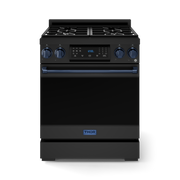 THOR Kitchen - 30-inch Gordon Ramsay Series Professional Gas Range with Tilt Panel Touch Control in Matte Black/Blue - RSG30B-BLU - IMG1