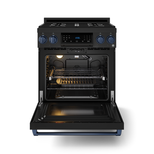 THOR Kitchen - 30-inch Gordon Ramsay Series Professional Gas Range with Tilt Panel Touch Control in Matte Black/Blue - RSG30B-BLU - IMG2