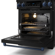 THOR Kitchen - 30-inch Gordon Ramsay Series Professional Gas Range with Tilt Panel Touch Control in Matte Black/Blue - RSG30B-BLU - IMG3