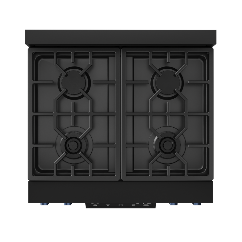 THOR Kitchen - 30-inch Gordon Ramsay Series Professional Gas Range with Tilt Panel Touch Control in Matte Black/Blue - RSG30B-BLU - IMG5