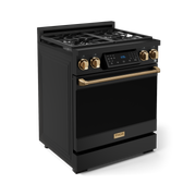 THOR Kitchen - 30-inch Gordon Ramsay Series Professional Gas Range with Tilt Panel Touch Control in Matte Black/Bronze - RSG30B-BRZ - IMG4