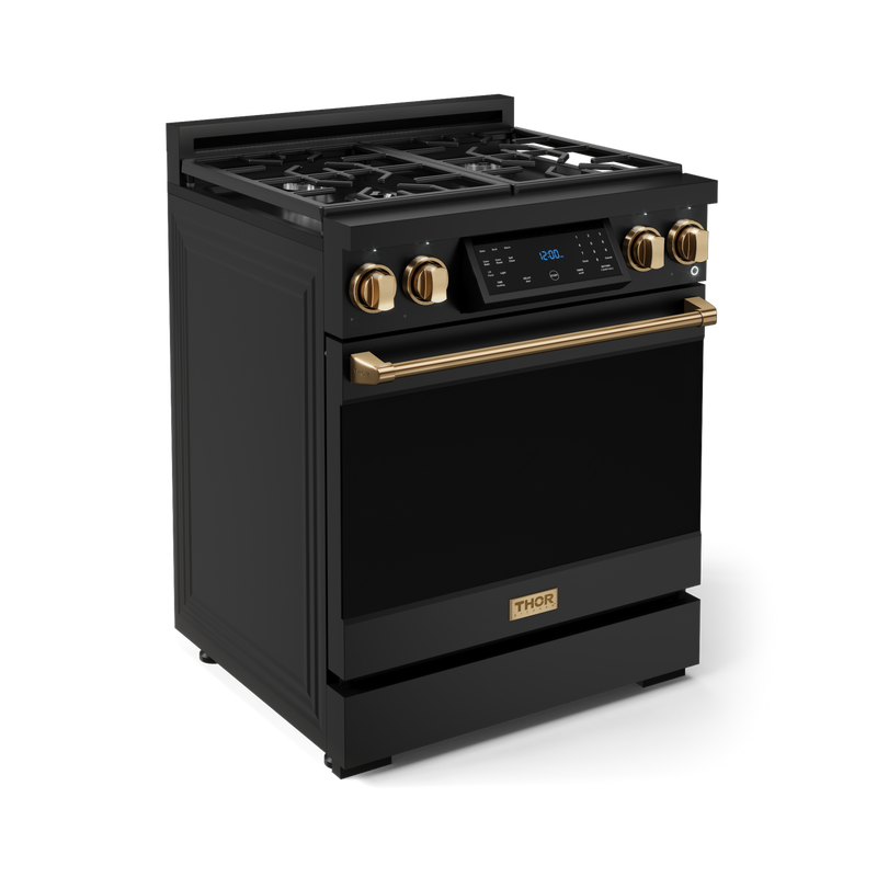 THOR Kitchen - 30-inch Gordon Ramsay Series Professional Gas Range with Tilt Panel Touch Control in Matte Black/Bronze - RSG30B-BRZ - IMG4