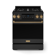THOR Kitchen - 30-inch Gordon Ramsay Series Professional Gas Range with Tilt Panel Touch Control in Matte Black/Bronze - RSG30B-BRZ - IMG1