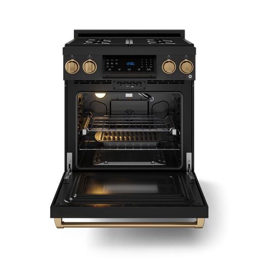 THOR Kitchen - 30-inch Gordon Ramsay Series Professional LP Range with Tilt Panel Touch Control in Matte Black/Bronze - RSG30BLP-BRZ - IMG2