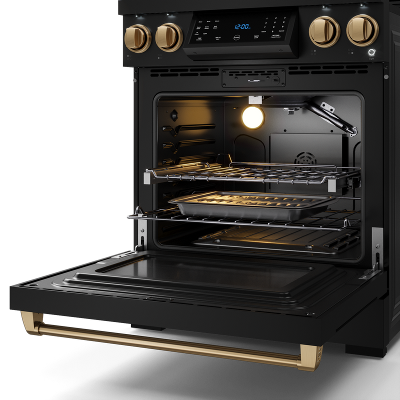 THOR Kitchen - 30-inch Gordon Ramsay Series Professional LP Range with Tilt Panel Touch Control in Matte Black/Bronze - RSG30BLP-BRZ - IMG4