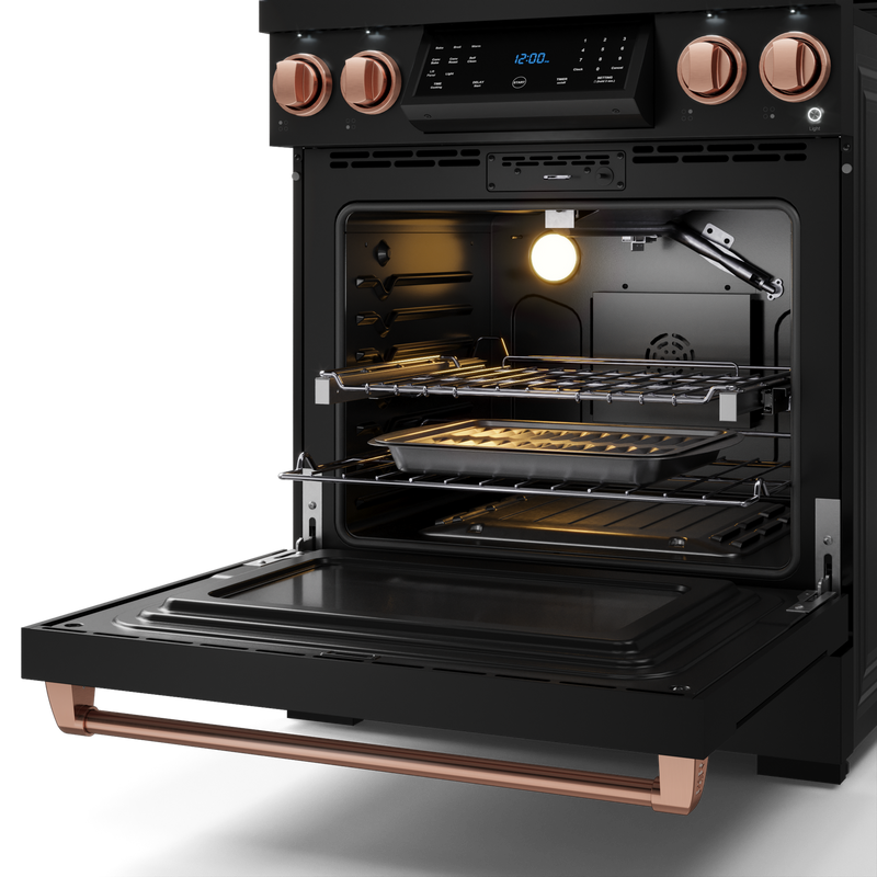 THOR Kitchen - 30-inch Gordon Ramsay Series Professional LP Range with Tilt Panel Touch Control in Matte Black/Rose Gold - RSG30BLP-RSG - IMG4