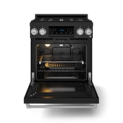THOR Kitchen - 30-inch Gordon Ramsay Series Professional Gas Range with Tilt Panel Touch Control in Matte Black/Stainless Steel - RSG30B-SS - IMG2