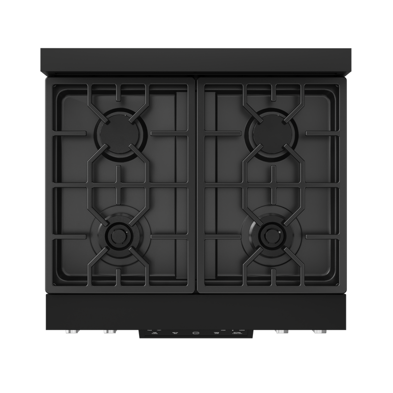 THOR Kitchen - 30-inch Gordon Ramsay Series Professional LP Range with Tilt Panel Touch Control in Matte Black/Stainless Steel - RSG30BLP-SS - IMG7