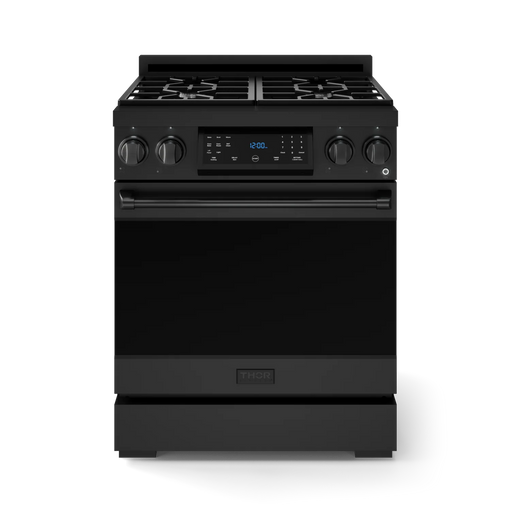 THOR Kitchen - 30-inch Gordon Ramsay Series Professional LP Range with Tilt Panel Touch Control in Matte Black - RSG30BLP - IMG1