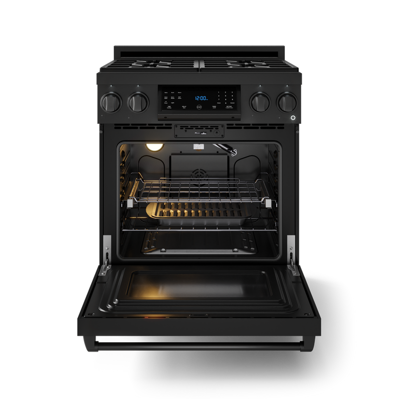 THOR Kitchen - 30-inch Gordon Ramsay Series Professional LP Range with Tilt Panel Touch Control in Matte Black - RSG30BLP - IMG2