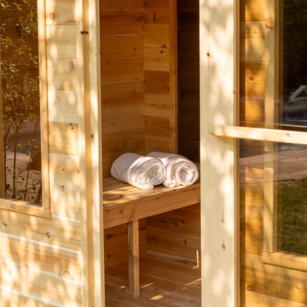 Leisurecraft - Canadian Timber Georgian Cabin Sauna with Changeroom - CTC88CW
