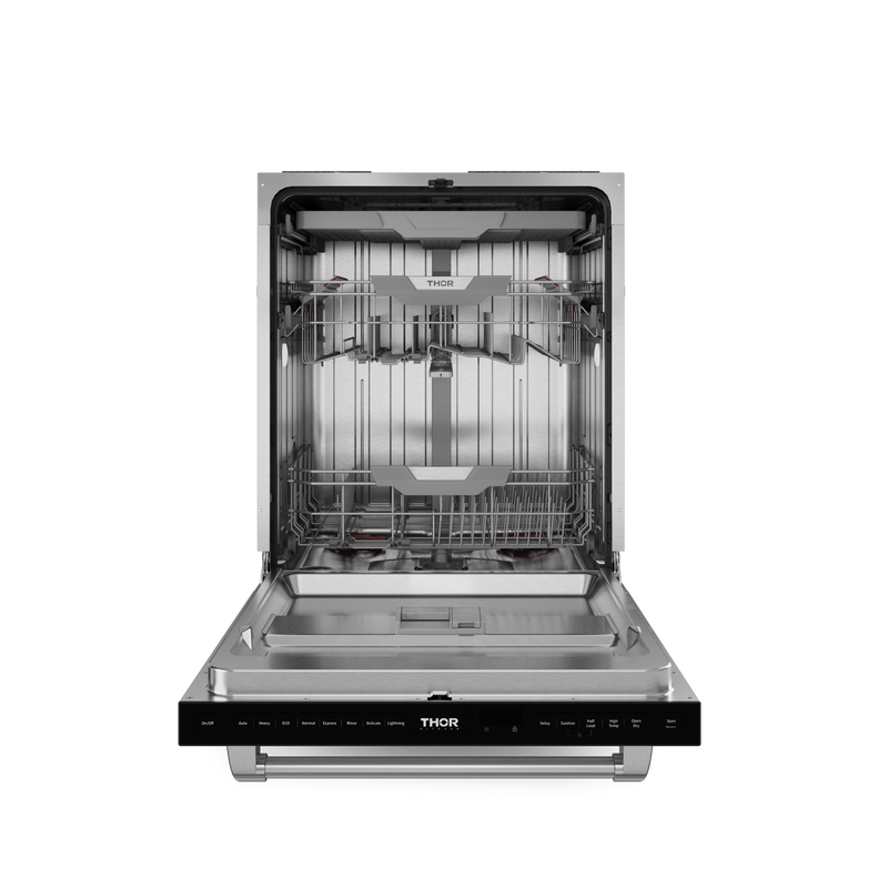 THOR Kitchen - 24-inch Gordon Ramsay Series Dishwasher Stainless Matte Black/Stainless Steel - DW24X8BA00-SS - IMG2