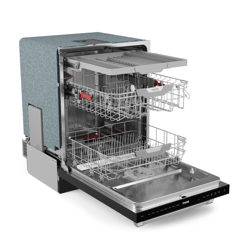 THOR Kitchen - 24-inch Gordon Ramsay Series Dishwasher Stainless Matte Black/Stainless Steel - DW24X8BA00-SS - IMG5