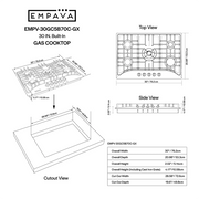 Empava - 30-inch Built-in Gas Cooktops - EMPV-30GC5B70C-GX - IMG10