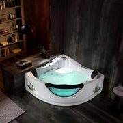 Empava - 59" Alcove Whirlpool Inline Heater LED Tub with Left Drain - EMPV-59JT319LED - IMG1