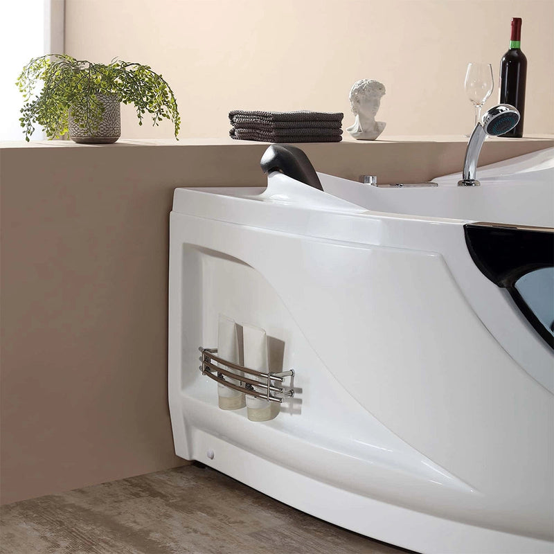 Empava - 59" Alcove Whirlpool Inline Heater LED Tub with Left Drain - EMPV-59JT319LED - IMG5