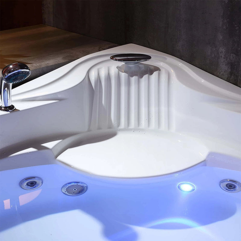 Empava - 59" Alcove Whirlpool Inline Heater LED Tub with Left Drain - EMPV-59JT319LED - IMG6