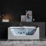 Empava - 59" Alcove LED Whirlpool Bathtub with Center Drain - EMPV-59JT408LED - IMG1