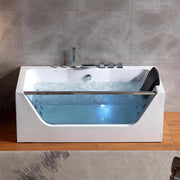 Empava - 59" Alcove LED Whirlpool Bathtub with Center Drain - EMPV-59JT408LED - IMG3