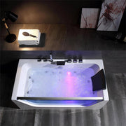 Empava - 59" Alcove LED Whirlpool Bathtub with Center Drain - EMPV-59JT408LED - IMG5