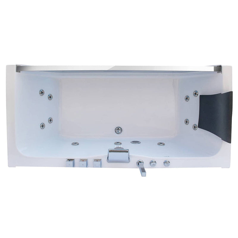 Empava - 59" Alcove LED Whirlpool Bathtub with Center Drain - EMPV-59JT408LED - IMG9