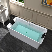 Empava - 67" Freestanding Whirlpool Bathtub with Faucet and Center Drain - EMPV-67AIS03 - IMG4
