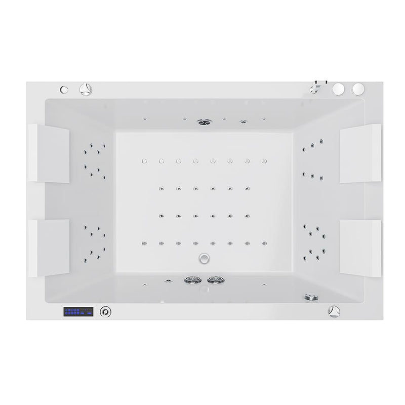 Empava - 71-inch Freestanding Combination Massage 2-Person LED Tub With Center Drain - EMPV-71JT801 - IMG10