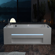 Empava - 71-inch Alcove Massage Inline Heater 2-Person LED Tub With Left Drain - EMPV-71JT802 - IMG4