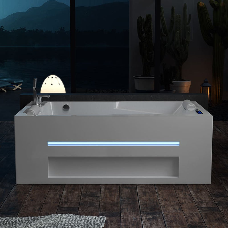 Empava - 71-inch Alcove Massage Inline Heater 2-Person LED Tub With Left Drain - EMPV-71JT802 - IMG4