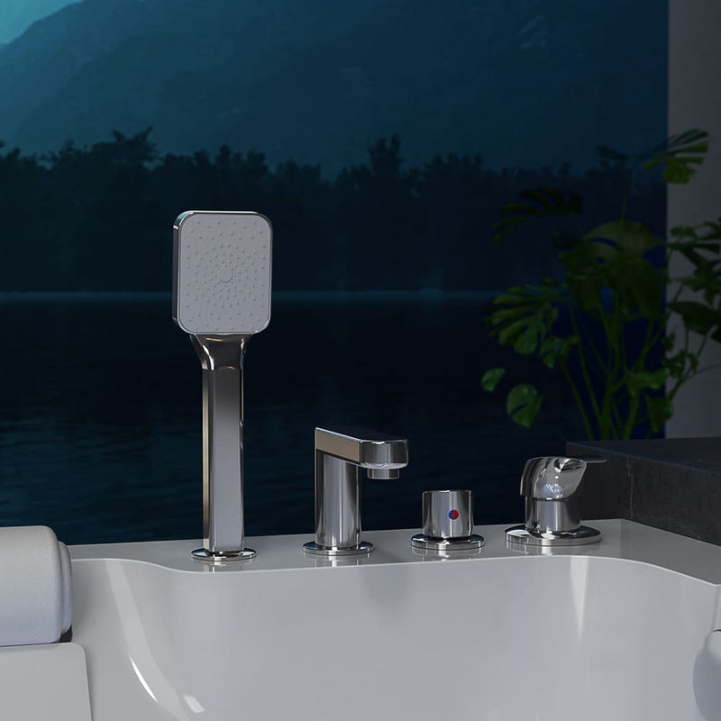 Empava - 71-inch Alcove Massage Inline Heater 2-Person LED Tub With Left Drain - EMPV-71JT802 - IMG8
