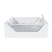 Empava - 71" Freestanding Combo Massage Whirlpool Inline Heater 2-Person Bathtub with Dual Glass Design - EMPV-71PRO01 - IMG7