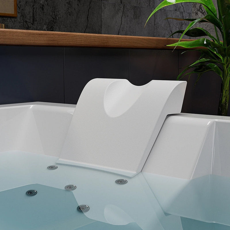 Empava - 71" Alcove Inline Heater Combo Massage Whirlpool 2-Person Tub with Waterfall - EMPV-71PRO02 - IMG4