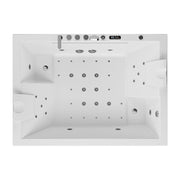 Empava - 71" Alcove Inline Heater Combo Massage Whirlpool 2-Person Tub with Waterfall - EMPV-71PRO02 - IMG9