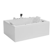 Empava - 71" Alcove Inline Heater Combo Massage Whirlpool 2-Person Tub with Waterfall - EMPV-71PRO02 - IMG8