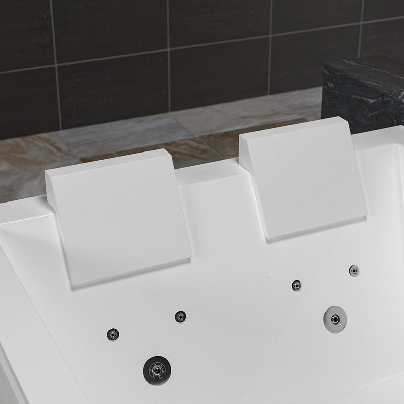 Empava - 71" Alcove Dual Massage Whirlpool Inline Heater 2-Person Bathtub with Center Drain - EMPV-71PRO04 - IMG7