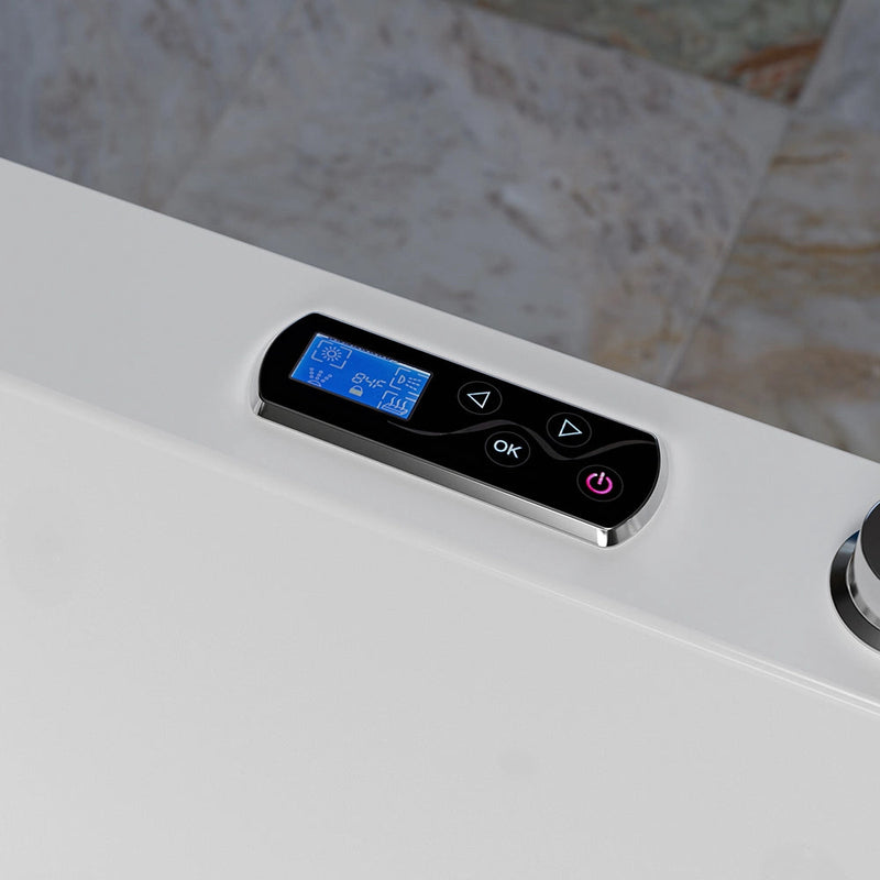 Empava - 71" Alcove Dual Massage Whirlpool Inline Heater 2-Person Bathtub with Center Drain - EMPV-71PRO04 - IMG6