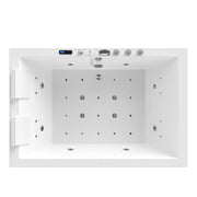 Empava - 71" Alcove Dual Massage Whirlpool Inline Heater 2-Person Bathtub with Center Drain - EMPV-71PRO04 - IMG8