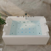 Empava - 71" Alcove Dual Massage Whirlpool Inline Heater 2-Person Bathtub with Revi-skin Therapy - EMPV-71PRO05 - IMG4