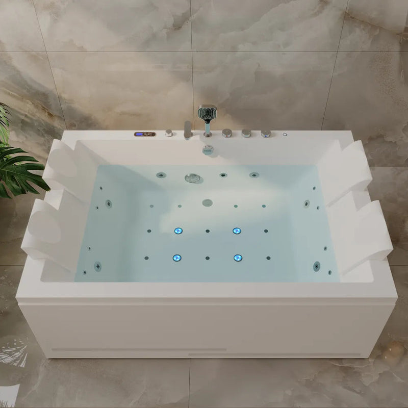 Empava - 71" Alcove Dual Massage Whirlpool Inline Heater 2-Person Bathtub with Revi-skin Therapy - EMPV-71PRO05 - IMG4