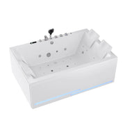 Empava - 71" Alcove Dual Massage Whirlpool Inline Heater 2-Person Bathtub with Revi-skin Therapy - EMPV-71PRO05 - IMG9