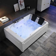 Empava - 72" Alcove Whirlpool LED Bathtub for 2 Persons with Left Drain - EMPV-72JT367LED - IMG1