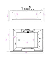 Empava - 72" Alcove Whirlpool LED Bathtub for 2 Persons with Left Drain - EMPV-72JT367LED - IMG10