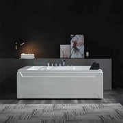 Empava - 72" Alcove Whirlpool LED Bathtub for 2 Persons with Left Drain - EMPV-72JT367LED - IMG4