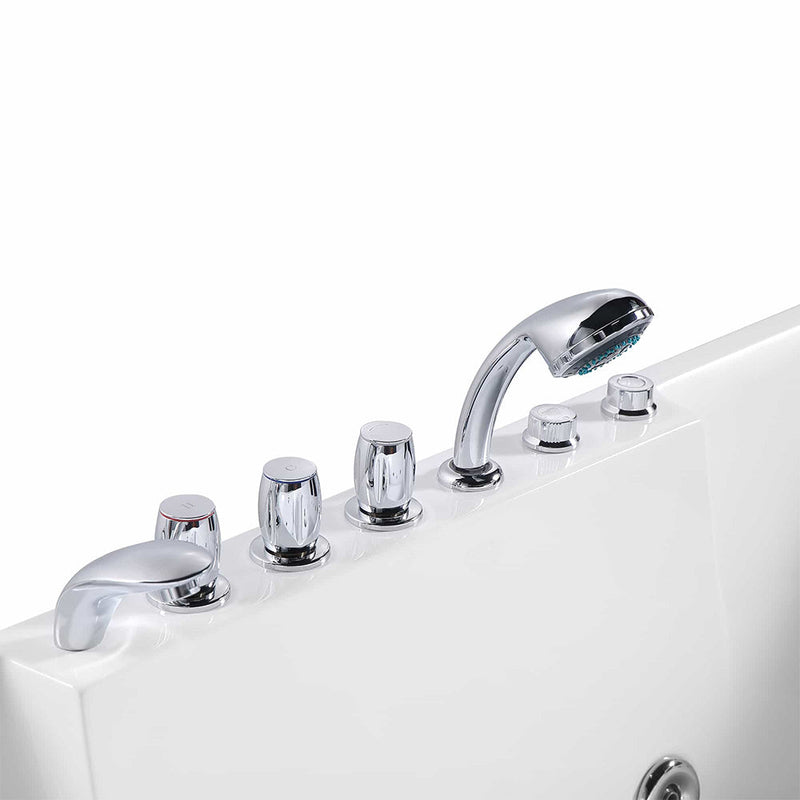 Empava - 72" Alcove Whirlpool LED Bathtub for 2 Persons with Left Drain - EMPV-72JT367LED - IMG6